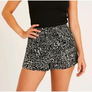 Ecoté Urban Outfitters Geometric Boho Print Black Shorts Thick WaistBand Medium‎